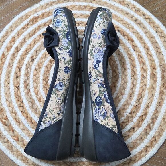 Hotter Comfort Concept Jewel Floral Bow Slip On Ballet Loafers NWOT 7.5 - Picture 6 of 9